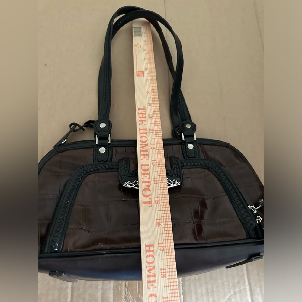 M.C. Brown Croc Inspired Handbag - Picture 10 of 14